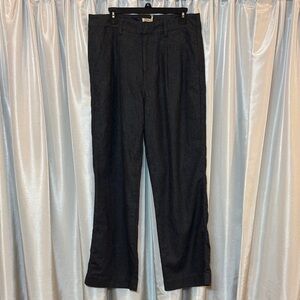 Faherty Rory Pleated Trousers, Charcoal, NWT, wool blend, size L Ladies